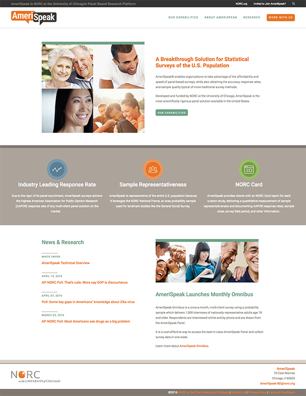 Amerispeak site screenshot thumbnail